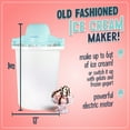 thumbnail image 2 of Nostalgia 6-Quart Ice Cream Machine, Parlor Style Electric Ice Cream Maker, White and Blue, 2 of 8