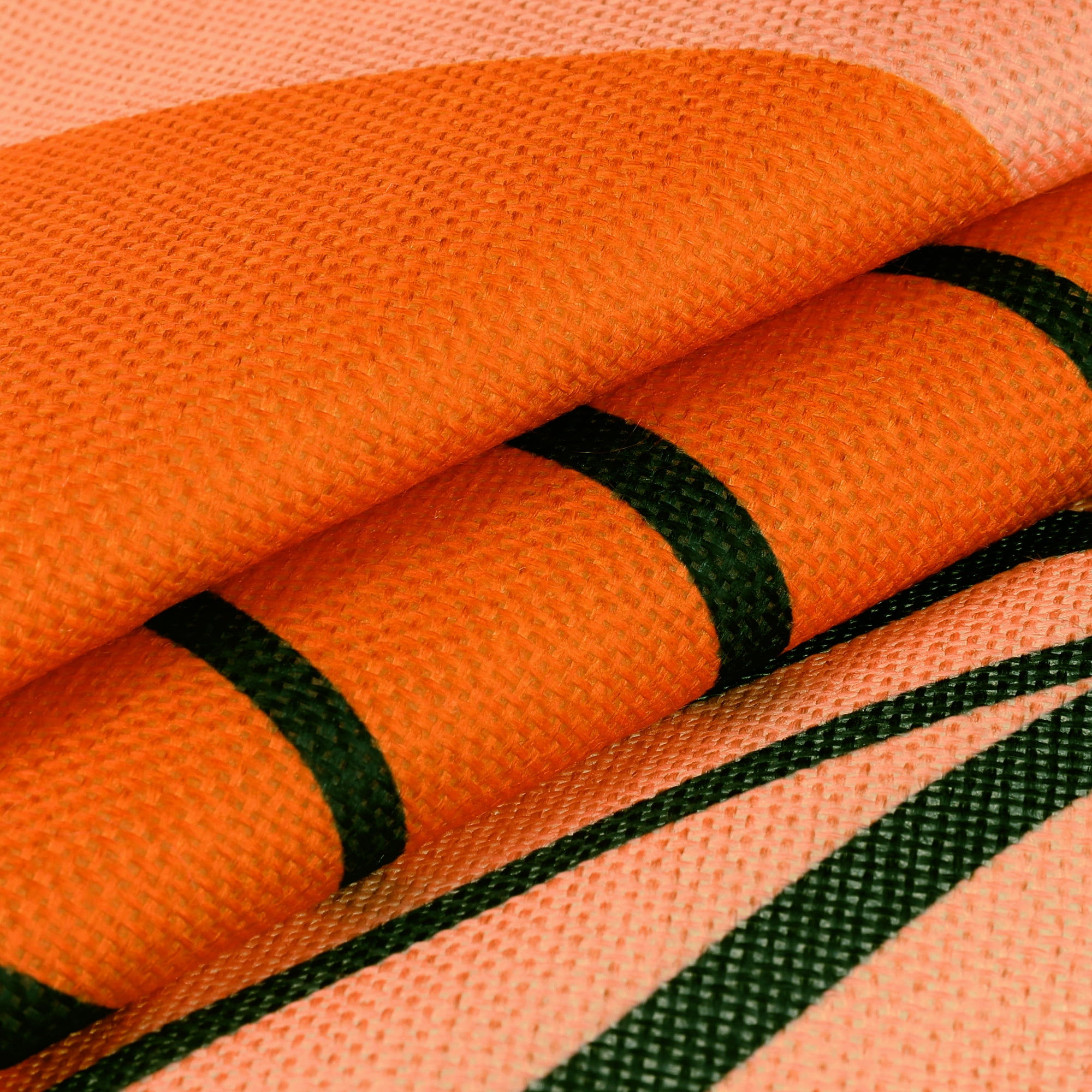 Unique Bargains Linen Printed Contemporary Decorative Throw Pillow Cover (2 Count) Orange-1 18" x 18"