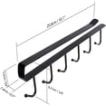 thumbnail image 2 of Tazas de gancho de metal para el hogar (juego de 2), tazas colgantes debajo del estante, portavasos de inserción de armario - negro Vhermosa LN-1958, 2 of 4