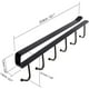thumbnail image 2 of iGadgitz Home U7165 Perchero de metal para tazas (juego de 2), colgador de tazas debajo del estante, portavasos para insertar en el armario - Negro, 2 of 6