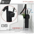 thumbnail image 6 of Stylish Ht 17 ½" Matte Black Single Handle Vessel Bathroom Faucet B-101N, 6 of 12