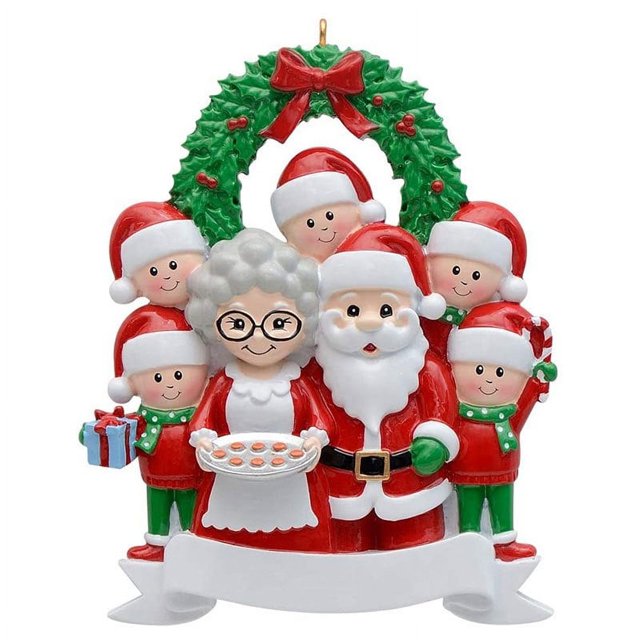 Decoraciones para árboles de Navidad, colgante de Papá Noel de resina, colgantes para colgar DIY, regalos para miembros de la familia, adornos navideños