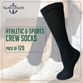 thumbnail image 5 of Yacht & Smith Mens & Womens Wholesale Bulk Sports Crew, Athletic Case Pack Socks, by SOCKS'NBULK (120 Pairs Navy, Mens 10-13 (Shoe Size 7-12)), 5 of 7