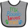 thumbnail image 3 of Inktastic My Abuelo Loves Me Boys or Girls Baby Bib, 3 of 4