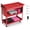 Red, variant on 3-Tier Rolling Tool Cart, Heavy Duty Steel Utility Cart with Pegboard, Drawer & Hooks, 330LB Load Capacity Lockable Wheels Tool Cart for Garage Warehouse