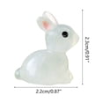 thumbnail image 3 of AOOOWER 10pcs Glowing in Dark Rabbits Luminous Easter Bunny Ornament for Garden Decor, 3 of 16