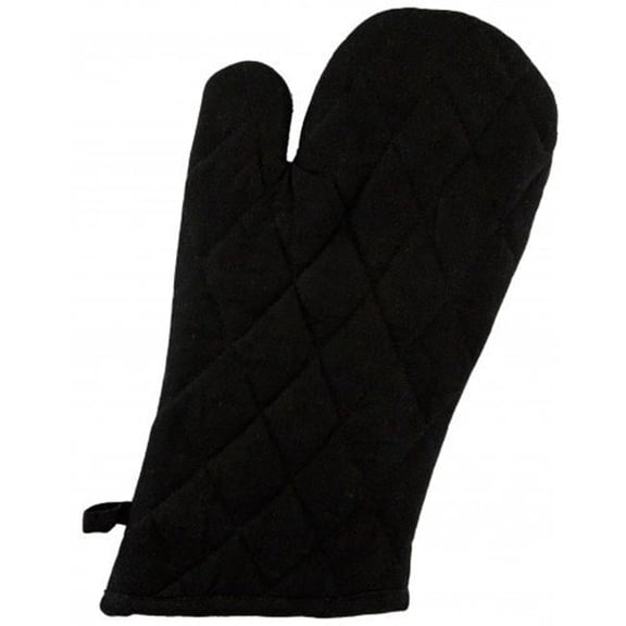 Mr. MJs Trading AG-38307S-2 Oven Mittens, Black - Set of 2