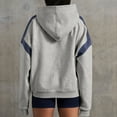 thumbnail image 4 of IDOPIP Womens Oversized Hoodies Fleece Sweatshirts Colour Block Panelling Long Sleeve Sweaters Pullover Tops, 4 of 5