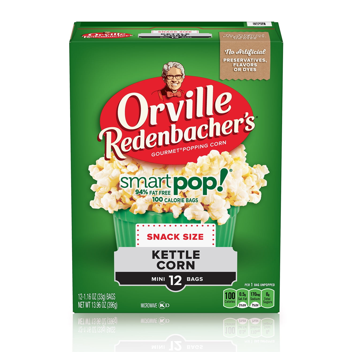 Orville Redenbacher's SmartPop! Kettle Corn Microwave Popcorn, Mini Bags, 1.16 Oz, 12 Ct
