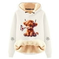 thumbnail image 3 of Christmas Hoodie For Women Funny Highland Cow Print Casual Loose Fit Cozy Sweatshirt Warm Xmas Blouses Long Sleeve Pullover Tops Fall Winter Loungewear Outfits Clothes, 3 of 3