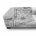 thumbnail image 2 of Rio de Janeiro Soft Flannel Fleece Throw Blanket, Brazil Apartments Palm Trees Before de Redeemer Sketch Art, Cozy Plush for Indoor and Outdoor Use, 50" x 60", Charcoal Grey and White, by Ambesonne, 2 of 5