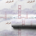 thumbnail image 5 of Golden Gate Bridge Santa's Reindeer Snowy Watercolor Christmas Gift Wrapping Paper, 5 of 7