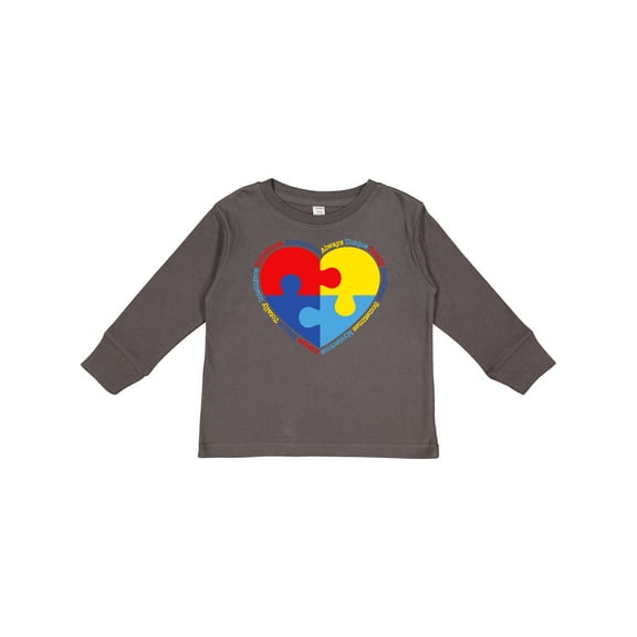 Inktastic Autism Puzzle Heart Boys or Girls Long Sleeve Toddler T-Shirt