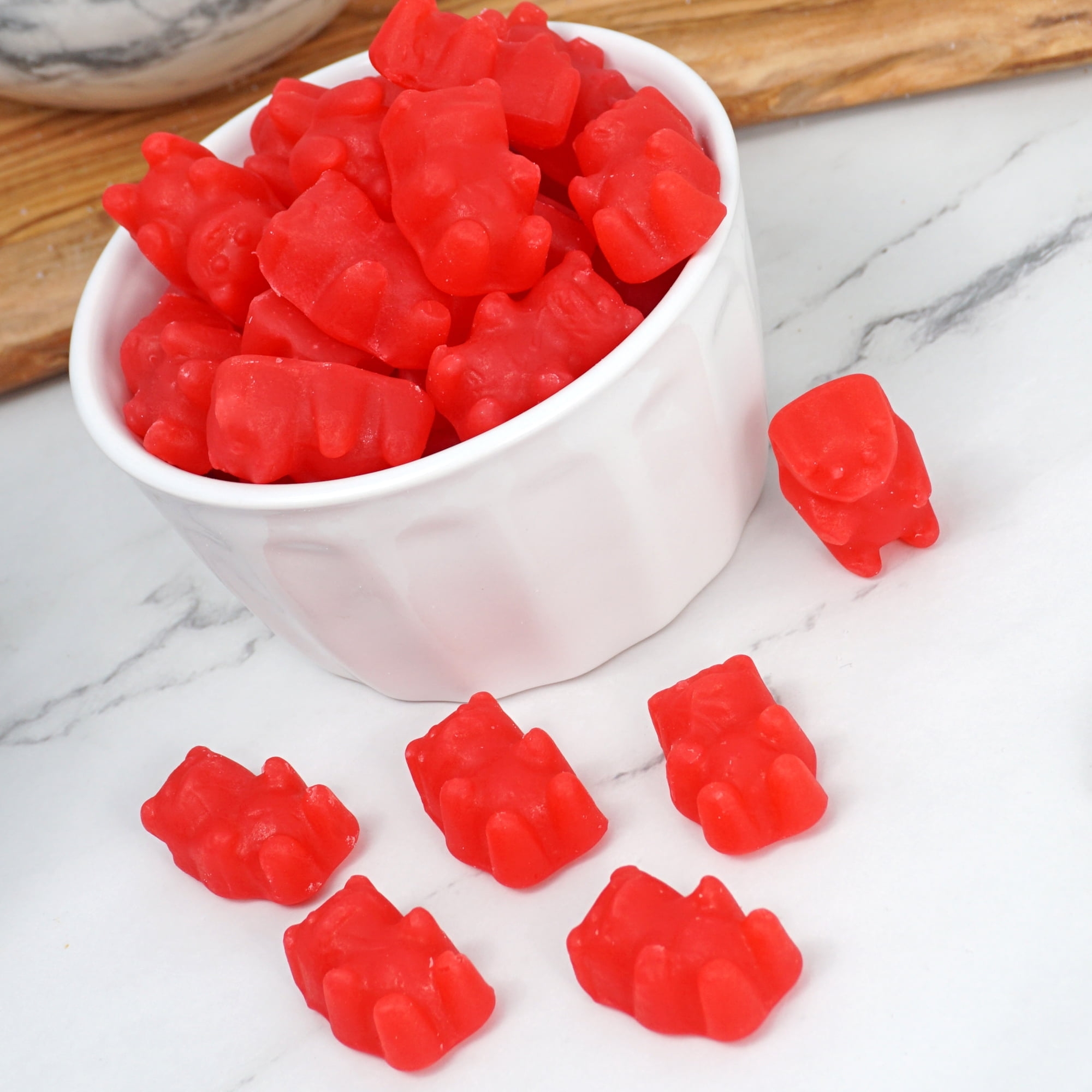 Juju Cinnamon Bears, 5 Pound Bulk Bag, Firm & Chewy Candy, Cinnamon Candy, Red Candy, The Hampton Candy Company