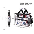 thumbnail image 3 of FORMRS Insulated Cooler Bag 24 Cans Capacity Soft Leakproof Lunch Box with Side Pockets, Cartoon American Football Helmets, 3 of 7