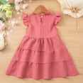 thumbnail image 6 of Leey-World Princess Girl Casual Dress Polka Dots Toddler Layered Tulle Kids Knit Clothing(Pink,6-7 Years), 6 of 9
