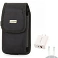 thumbnail image 1 of 36W PD Home Charger + Case Belt Clip for Motorola One 5G Ace Phone - Fast Type-C 6ft Long Cable USB-C Power Cord and Swivel Holster Rugged Cover Combo for Motorola One 5G Ace (2021), 1 of 10