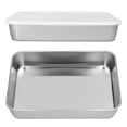 thumbnail image 4 of Filfeel Baking Tray,Stainless Steel Baking Tray Deep Flat Non Stick Baking Pan Food Storage Box with Cover,Bakeware, 4 of 8