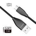 thumbnail image 4 of Heavy Duty (2.4A Fast Charging Data Transfer) Type-C to USB Cable for OnePlus Nord N20 5G - 3.3 Feet - Black, 4 of 7