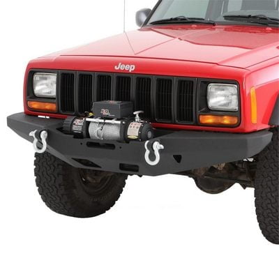 Smittybilt XRC Rock Crawler Winch Front Bumper with D-ring Mounts (Black) - 76810