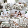 thumbnail image 6 of Sage Green Christmas Bedding 3 Piece Duvet Cover Set California King, Pine Cones Xmas Botanical Soft Microfiber Comforter Cover with Zipper Closure & Pillowcases, Wrinkle & FadeResistant Quilt Cover, 6 of 9