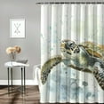 thumbnail image 2 of Orinice Sea Turtle Bathroom Decor Set with Hooks, Colorful Luxurious Shower Curtain for Bathroom Decoration, 100% Polyester Fabric 60x72, 2 of 7
