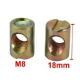 thumbnail image 2 of Unique Bargains 20pcs M8 Thread 18mm Length Iron Slotted Drive Cross Dowel  Nut, 2 of 4