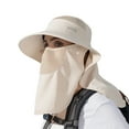 thumbnail image 2 of Sun Hats for Women, UPF50+ Sun Protection Cap Fishing Hat Outdoor Waterproof Wide Brim UV with Removable Face Shield and Neck Flap, 2 of 8