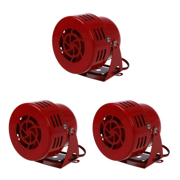 3X 12V Automotive Air Siren Horn Car Truck VTG Motor Driven Fire Rescue