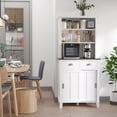 thumbnail image 2 of HOMCOM 66.5" Buffet with Hutch Freestanding Kitchen Pantry with Drawers, 2 of 10