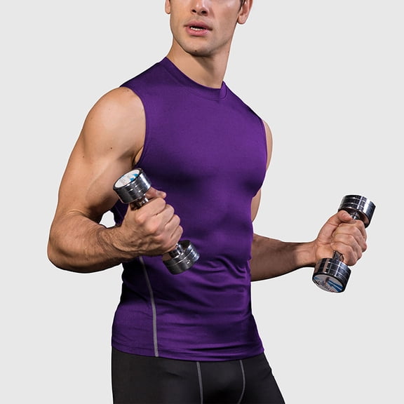Men Tank Tops, TopTie Men's Sleeveless Compression Shirt, Sports Base Layer Tank Top, Athletic Workout Shirt