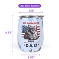 thumbnail image 5 of My Favorite Manx Calls Me Dad. Happy Father's Day 12oz Stainless Steel Wine Tumbler Insulated Cup with Lid Cat Lover Kitten Owner Gifts - 00005, 5 of 5