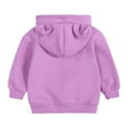 thumbnail image 6 of LLYwey Girls Zip up Hoodie Clearance Spring Kids Hoodies Bear Ears Baby Boys Girls Hoody Children Pullover Outerwear New Little Girls Long Sleeve Casual Jackets Outwear Purples 3-4T, 6 of 8