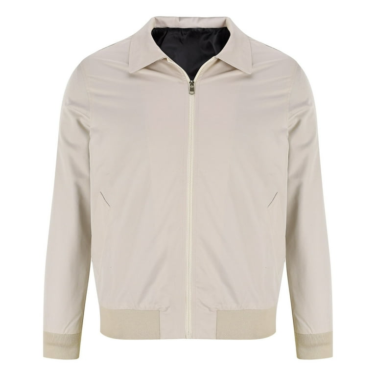 FAHUOMU Men's Lightweight Jackets Full Zip Up Light Coat Laydown