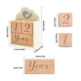 thumbnail image 3 of Baby Monthly Recording Props Growth Landmark Blocks Wooden Photography Props Photoshoots Blocks Toddler Birth Record, 3 of 9