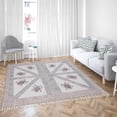 thumbnail image 1 of Casavani Custom Sizes Bohemian Style Area Rug, Brown 6x8 feet, 1 of 6