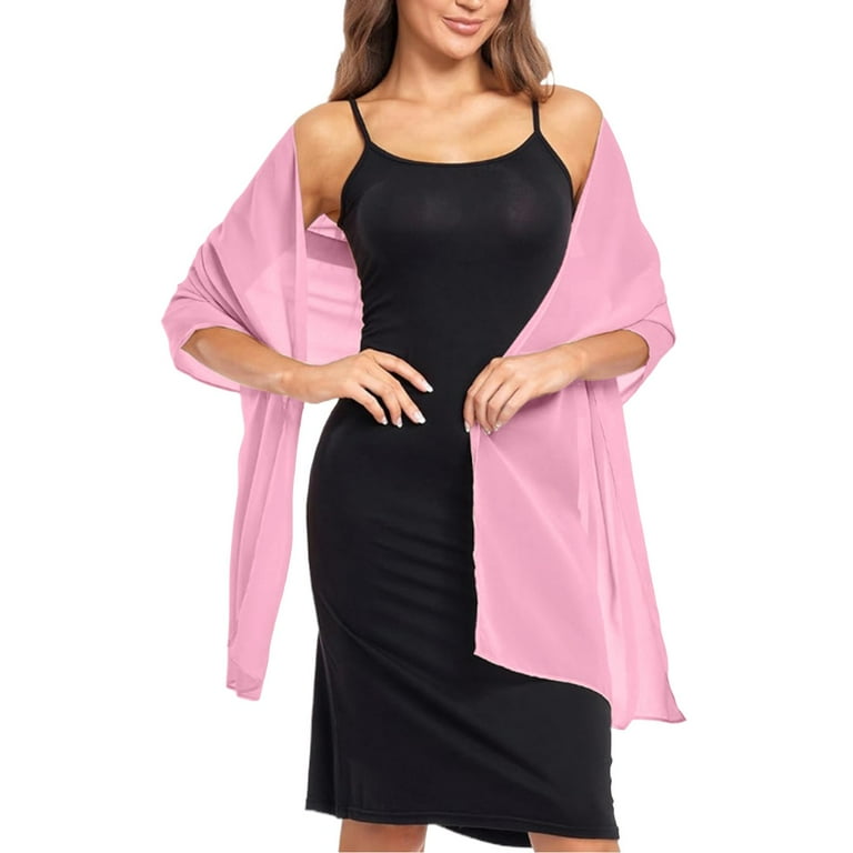 Pxiakgy Women's Shawl Wrap for Evening Dress Chiffon Scarf Shawls for Prom  Wedding Party, Large Beach Cover Up Wrap,Lightweight Chiffon Translucent  Formal Bride Bridesmaid Soft Scarf Hot Pink One Size - Walmart.com