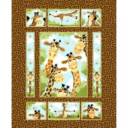 Quilt Fabric Panel - Susybee~Zoe Giraffe Quilt Panel 35