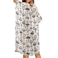 thumbnail image 4 of Xoenoiee Mushroom Print Womens Kimono Cardigans Half Sleeve Oversized Beach Cover Up Cape Open Front Swimwear Beachwear for Swimming Pool Beach Vacation, 4 of 7