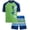 Bright Green Surfs Up, variant on iXtreme Boys Rash Guard Set - 2 Piece UPF50 Quick Dry Short Sleeve Swim Shirt & Swim Trunks for Boys