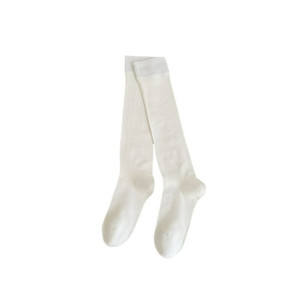 4 Pairs Women Cotton Over The Calf Socks Knee High Thin Breathable Long Stocking