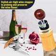 thumbnail image 4 of A&A Wonders Ultimate Wine Accessories Set Featuring 3 in-1 Multifunctional Waiters Corkscrew Bottle Opener Wine Aerator Pourer Spout & Decanter To quickly Enrich Flavor & Aroma Air-Tight Wine Stopper, 4 of 6