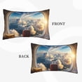 thumbnail image 2 of Balery Sunset Airplane Travel View Bedding Queen Pillow Cases - Envelope Closure - Soft Brushed Microfiber Fabric - Shrinkage and Fade Resistant Pillow Cases-14"x20", 2 of 6