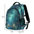 thumbnail image 2 of FORMRS Unisex Backpack Elementary School Travel Bookbag with Reflective Stripes, Magical Forest Glowing Lights, 2 of 7
