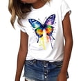 thumbnail image 7 of Homenesgenics Womens Tops Plus Size 4x 5x Short-Sleeve Printed Round-Neck Summer T-Shirts Casual Tee White L, 7 of 7