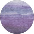 thumbnail image 2 of Addison Rugs Mayfield Premium Machine Washable Transitional Stripes Purple Round Rug, 8' X 8' Machine Washable Transitional Stripes Purple Oversized Sherpa Throw Blanket, 2 of 6