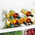 thumbnail image 3 of mDesign Plastic Free-Standing Stackable 4 Bottle Storage Rack - 4 Pack , Clear, 3 of 9