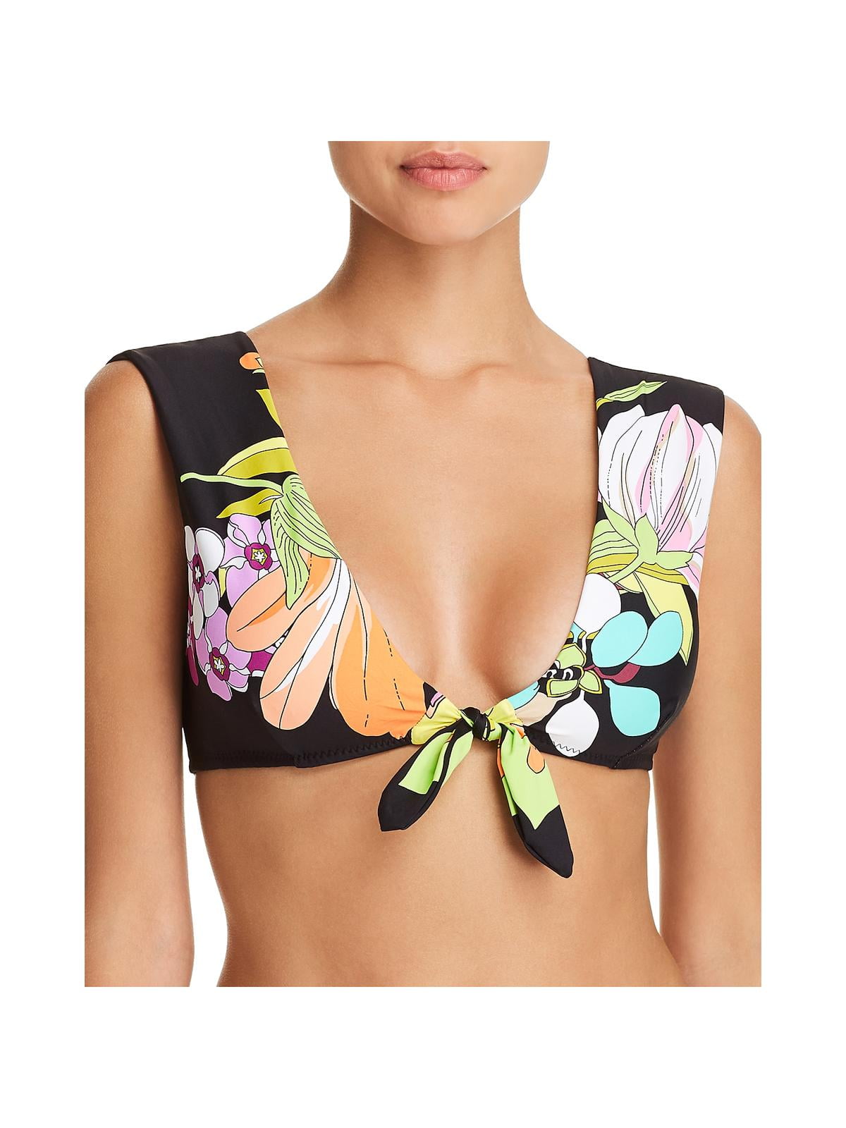 trina turk cap sleeve bikini top