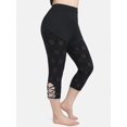 thumbnail image 1 of Leggings Talla Extra Recortados de Cintura Alta Rosegal Leggings de talla grande, 1 of 5