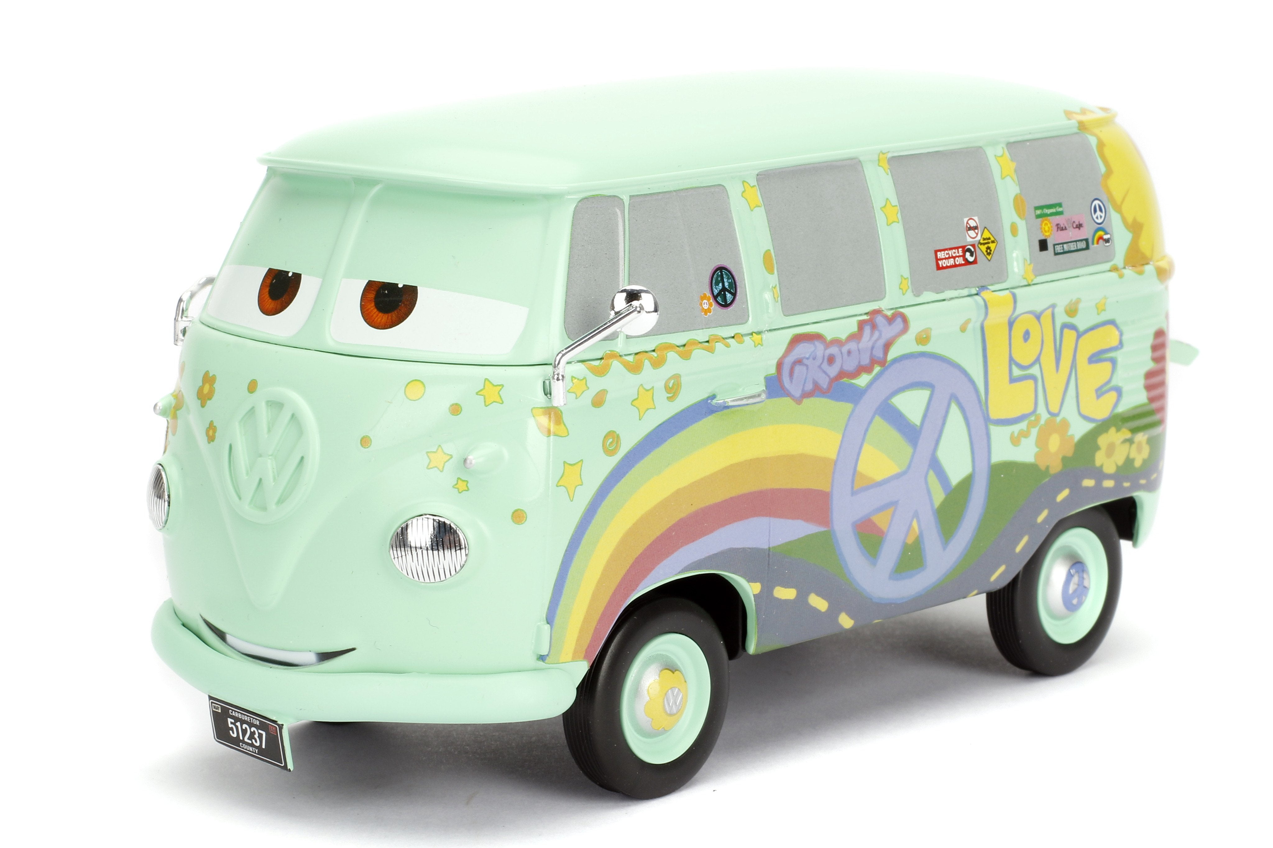 JADA TOYS Fillmore 1:24 Die Cast Vehicle - Pixar Cars Inspired